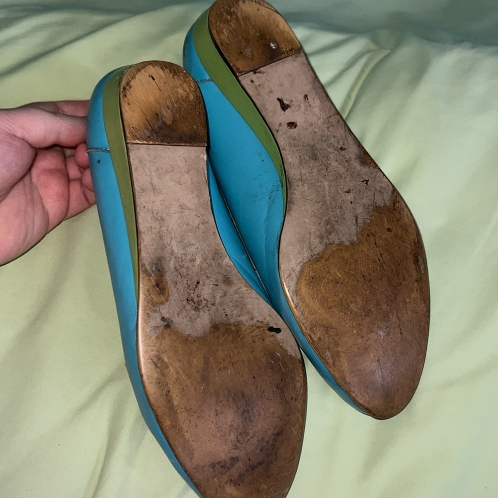 Vintage teal and green shoes - Picture 6 of 9